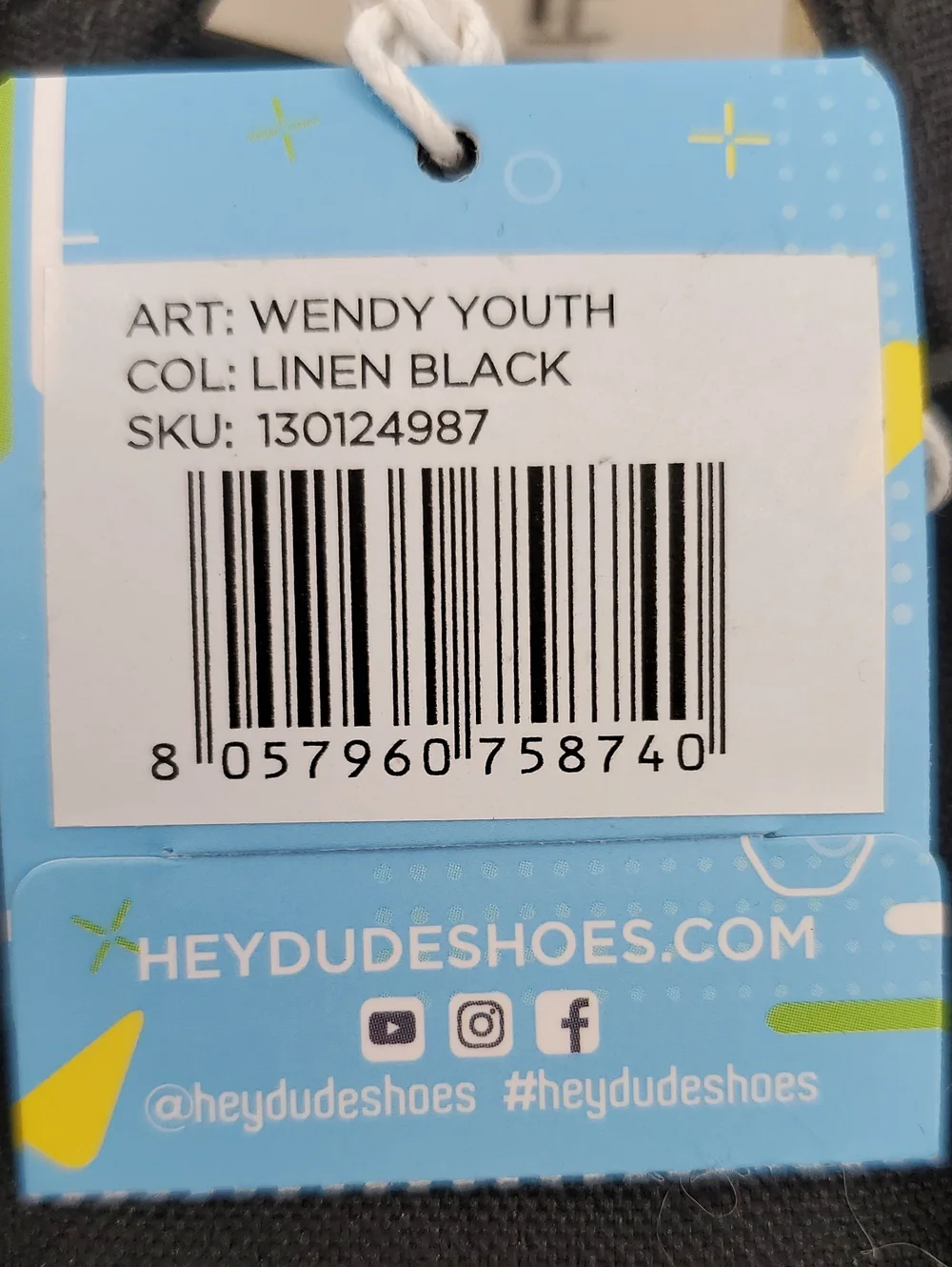Hey Dude Wendy Youth Slip-On Canvas Shoes - Youth Size 11